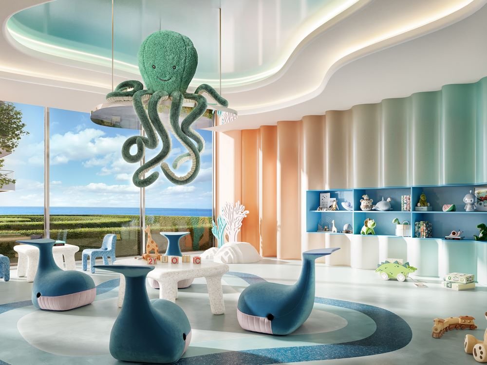 Underwater-Themed Kids Play Area